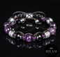 MÅNEDENS UTVALGTE /Trendy og Exclusivt Shambhala ArmbÅnd , Ametyst, Sort Turamalin og Hematitt, unisex og justerbare