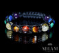 New 2025 Design / Trendy og Exclusivt Shambhala Armbånd, 7 chakras bracelet real stone • Red Tiger eye • Citrine • Green Agate• Lapis lazuli • Gold Tiger eye • Yoga Bracelet