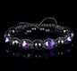MÅNEDENS UTVALGTE / Trendy og eksklusivt Chambhala Armbånd, Amethyst • Astrophyllite• Unisex Bracelet for Men and Women. Men's Bracelet. Purple-black stones, 8 mm beaded bracelet