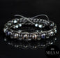 MÅNEDENS UTVALGTE /Trendy og Exclusivt Shambhala ArmbÅnd , Imperial Jasper, Blue Tigereye, Hematite,  unisex og justerbare