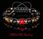 KAMPANJE / Trendy og Exclusivt Shambhala ArmbÅnd, RED CORAL * Tiger Eye * Black Onyx * Lavastone Stone Design, unisex,