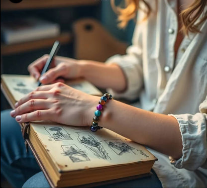 Nye Multicolor Tiger Eye armbånd, 8mm kuler - fleksible - unisex..