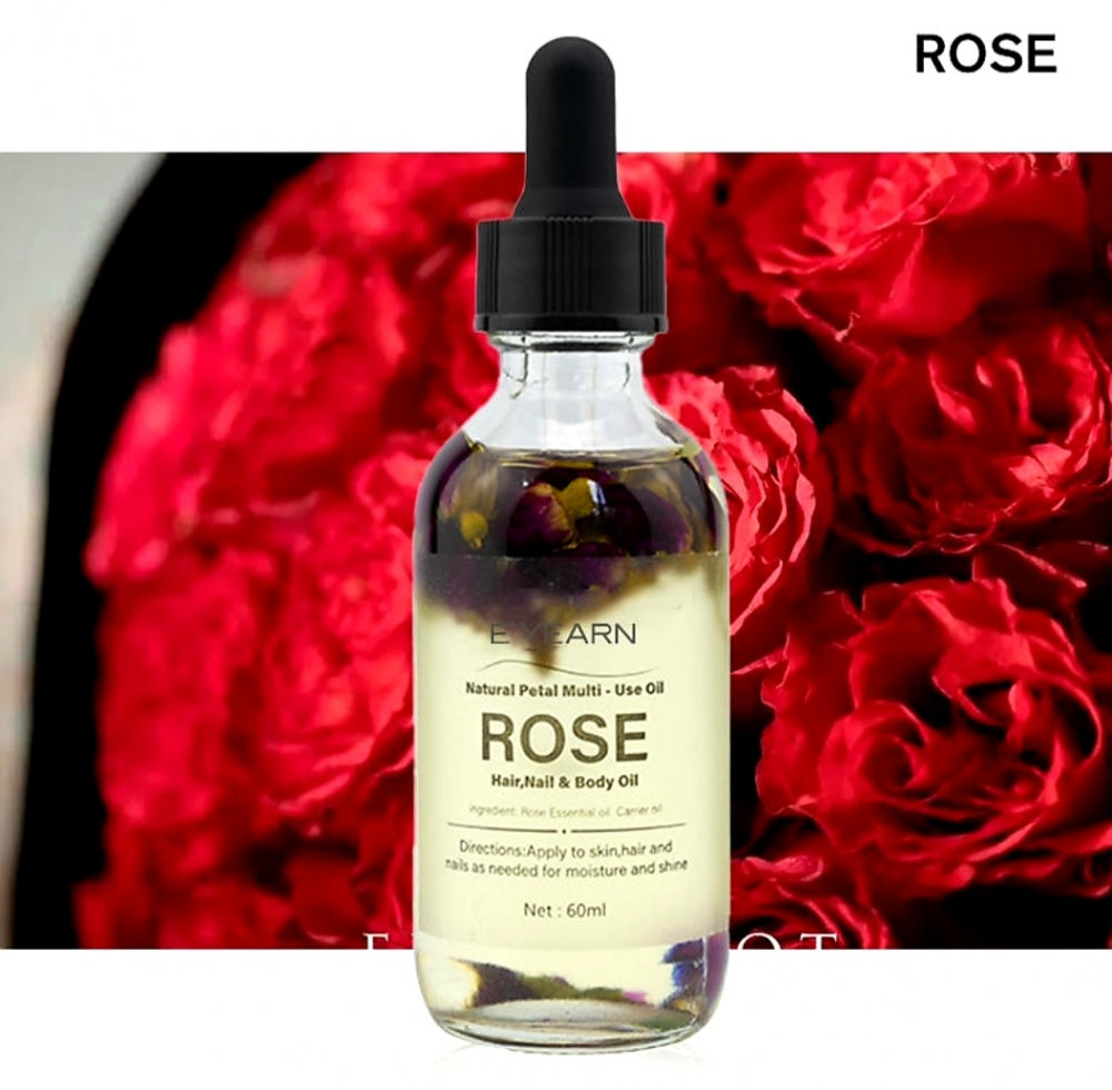 GREENLINE 100% VEGANSK Naturlig Rose Blomst - Planteolje, 60ml til Ansikt og Kropps SPA
