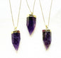 Nye, dobbelt terminert Golden Healer Quartz anheng med kjede , Gold Electroplated