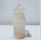 Nyhet / Ny, stor og hÅndlaget " Pineapple " Crystal White Quartz Stone Ledlampe med dekorativ Crystal Top Decor..18x8cm