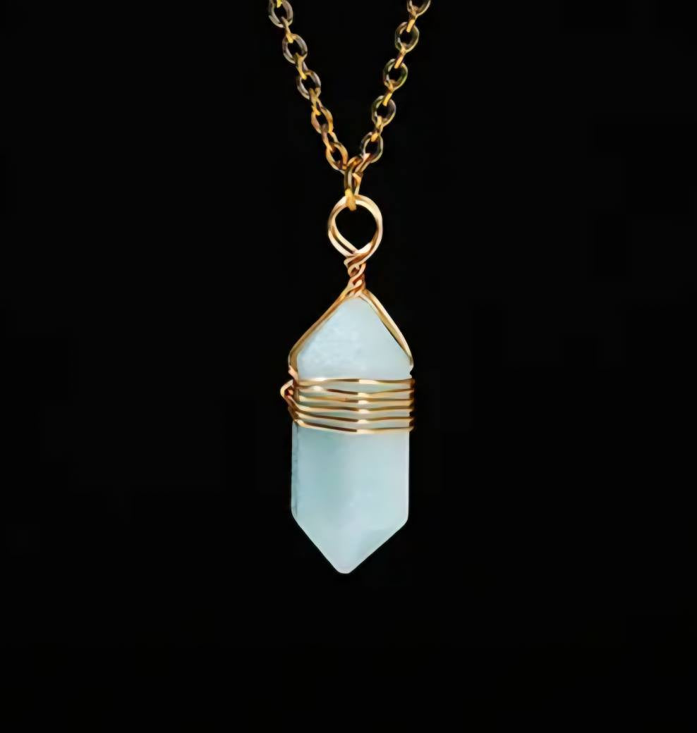 Nye MICCI DESIGN 18K Goldplated dobbelterminert Point Anheng, 8 stentyper