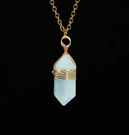 Nye MICCI DESIGN 18K Goldplated dobbelterminert Point Anheng, 8 stentyper