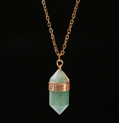 Nye MICCI DESIGN 18K Goldplated dobbelterminert Point Anheng, 8 stentyper