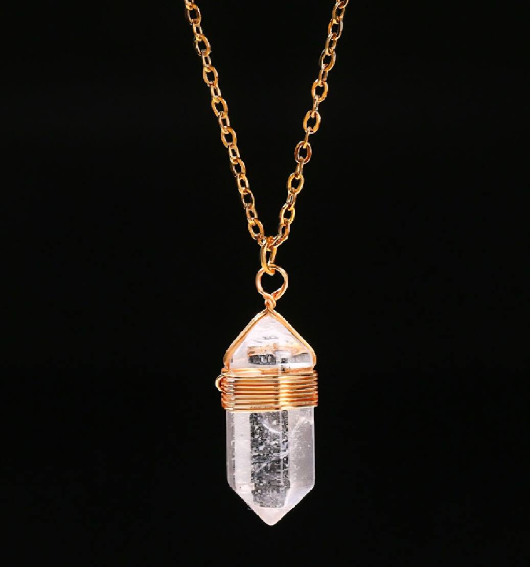 Nye MICCI DESIGN 18K Goldplated dobbelterminert Point Anheng, 8 stentyper