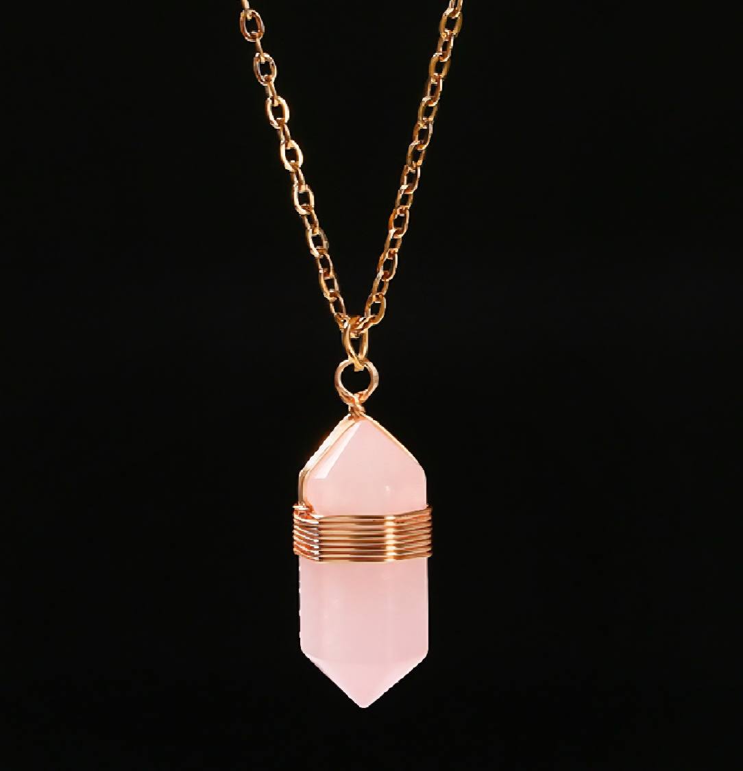 Nye MICCI DESIGN 18K Goldplated dobbelterminert Point Anheng, 8 stentyper