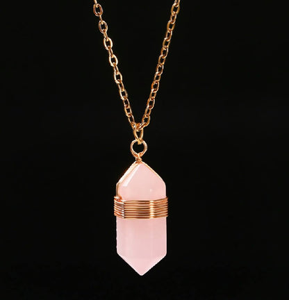 Nye MICCI DESIGN 18K Goldplated dobbelterminert Point Anheng, 8 stentyper