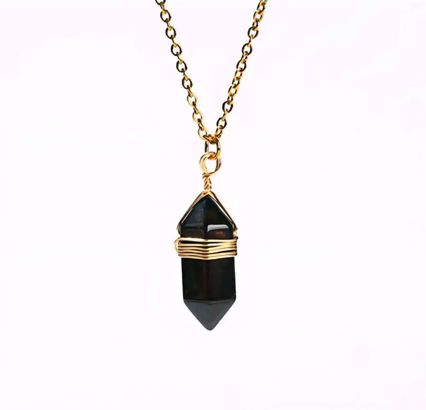 Nye MICCI DESIGN 18K Goldplated dobbelterminert Point Anheng, 8 stentyper