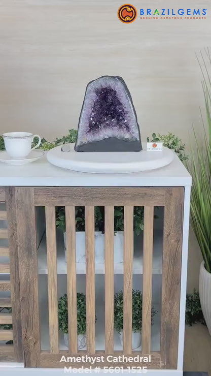 Super Quality Amethyst Cathedral, ca. 7.5kg and 21.5cm Tall #5601-1525 by Brazil Gems