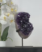 Uruguayan Amethyst Crystal Geode on Stand – Vibrant Purple Druzy - MWS2181, 22.5x11.5cm - 2.5kg