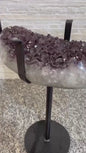 KAMPANJE / Extra Plus AAA+ Quality Amethyst Geode Coffe - Sidetable Metal Frame Table w/Druzy big Cluster, 19kg, 57x33, Høyde 60cm
