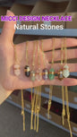 Nye MICCI DESIGN 18K Goldplated dobbelterminert Point Anheng, 8 stentyper