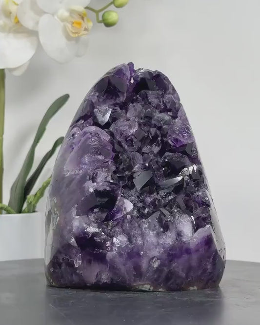 Stunning Amethyst Cathedral with Large Purple Crystals, CBP1095 - 15x12cm