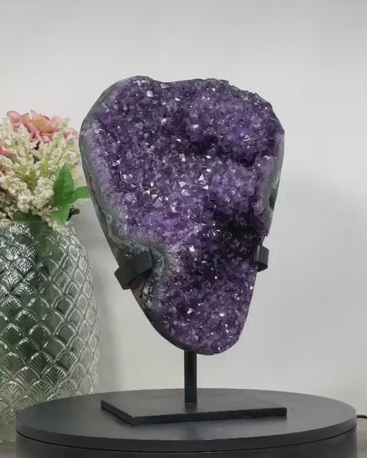 XXL Uruguay Amethyst Specimen with Jasper Shell and Salactite Formations - AWS1435, 31x19cm - 8.5kg