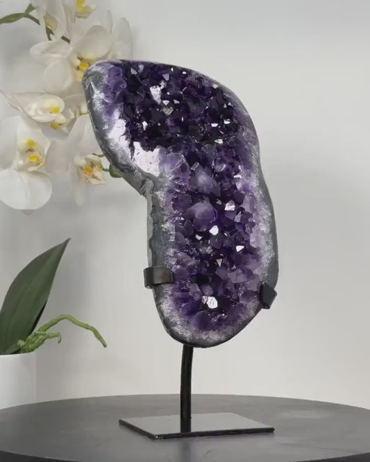 Deep Purple Amethyst Geode, Top Quality Uruguayan Amethyst Geode - 26x13cm - 2.5KG, MWS1822