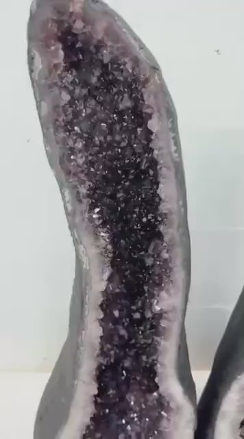 KAMPANJE BRAZILIAN AMETYST GEODEPAR - Inntil 40% OFF + Fri Frakt - 83 - 86cm høyde - 86Kg Totalt