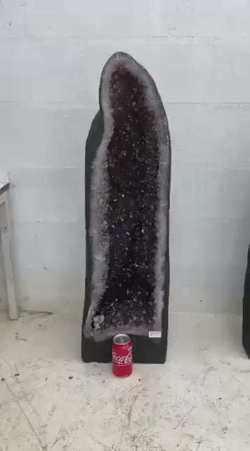 KAMPANJE BRAZILIAN HIGH QUALITY AMETYST GEODE - 40% OFF + Fri Frakt - 95x25cm - 84Kg