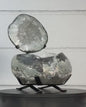 Amazing Natural Agate &amp; Quartz Geode Cave, Jewelry Box with Metal Stand - MWS2447, 8.2kg - 29x22x23cm
