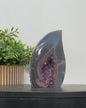 Natural Uruguay Amethyst Agate & Jasper Stone Flame Carving, 13x8cm - FST0157