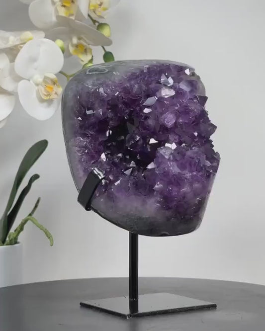 Deep Purple A Grade Natural Amethyst Crystal Cluster - MWS1650, 21x11cm - 2.6KG