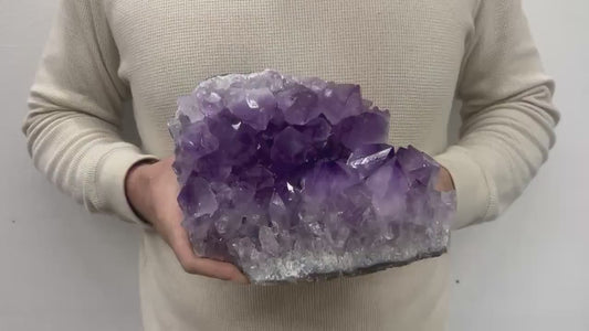 Freeform AAA+Quality Ametyst Cluster / ca. 4kg - 24x20cm fra Ametista Do Sul, Brasil