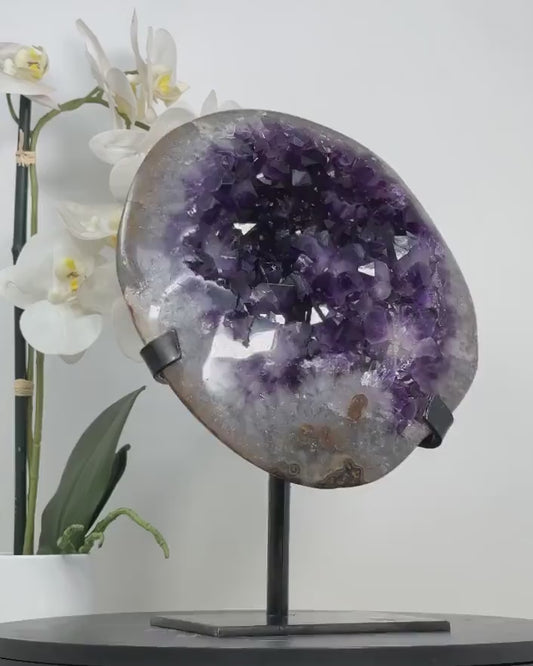 Natural Large Uruguay Amethyst Geode with Deep Color - MWS2042, 28x20cm - 4.2kg