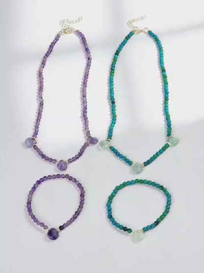 Nye Natural Stone Kjede + Armbånd fra MICCI DESIGN, Amazonite + Decor