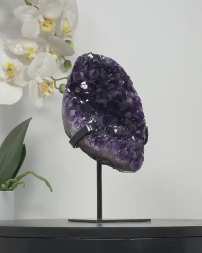 MÅNEDENS UTVALGTE / Deep Purple Uruguay, AAA Grade Natural Amethyst Crystal Cluster - MWS2086, 1.5kg - 19x10cm