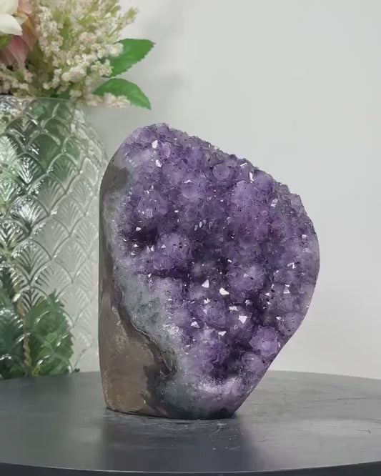 Beautiful Amethyst Cathedral with Full of Stalactites, Self Standing Amethyst, Tall Amethyst Stone | CBP0477, 14x12cm