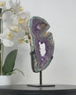 Unique Uruguay Natural Green Jasper & Amethyst Slice Portal - 25x10.5cm - MWS2244