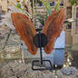 Unique XL Orange Agate Brazilian Butterfly w/Stand, 17.5cm x 13cm