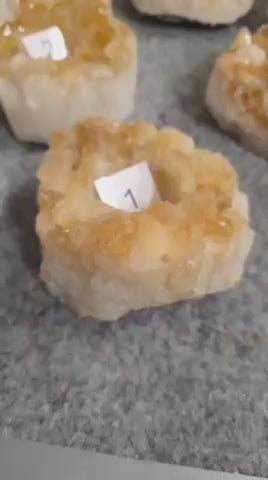 Flotte Brazilian Raw Citrin ( heated ) Cluster telysdekorasjon ca. 10 - 12cm.. inntil 1KG