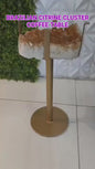 HIGH QUALITY BRAZILIAN CITRINE ( Heated ) CLUSTER GEODE COFFEE / SOFA SIDE TABLE, 7KG - 28x24cm, Høyde 60cm