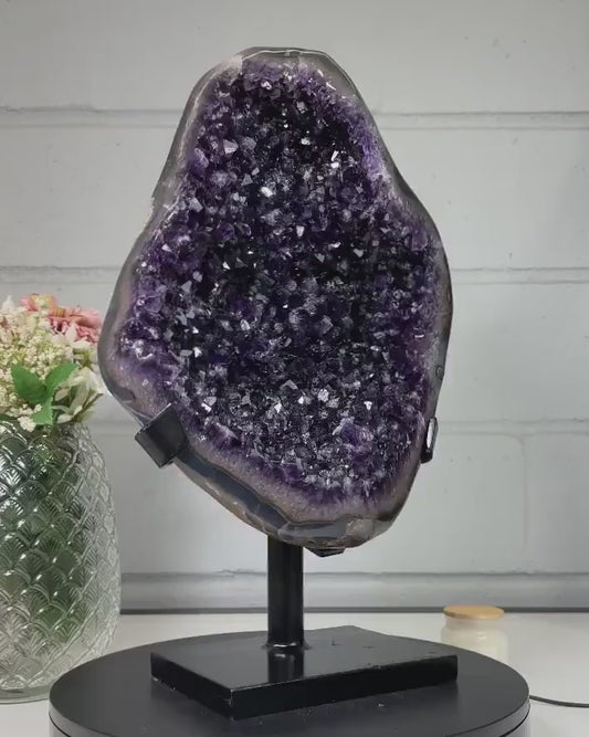 Huge 10kg - 44cm Tall Natural Amethyst Specimen, Premium Quality with Deep Purple Crystals - MWS1551