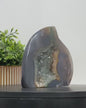 Natural Uruguay Agate & Green Quartz Flame Carving, 13x13.5cm FST0156
