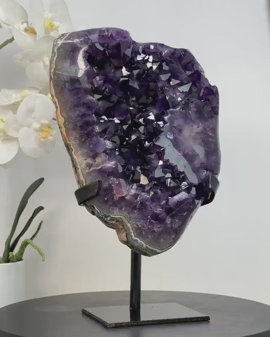 Large Natural Amethyst Stone Specimen, A+ Grade Crystals - MWS1496, 5.23kg - 30.5x19cm