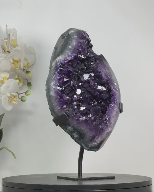 Top Grade Natural Amethyst Crystal Cluster – Deep Purple Statement Piece from Uruguay - MWS2398, 4.7kg - 32.5x16cm