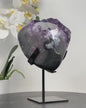 Beautiful Uruguay Amethyst Geode with Calcite & Black Hematite - MWS1679, 2.2kg - 19.5 x 12.5cm