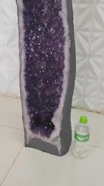 MÅNEDENS UTVALGTE / HIGH QUALITY PREMIUM BRAZILIAN AMETYST GEODE - Inntil 40% OFF + Fri Frakt - 40kg , 87x22x22cm  mined in Brazil