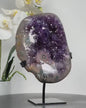 Månedens Utvalgte / Unique Uruguay Amethyst Geode with Stalactite Eyes & Deep Purple Crystals - 1.55kg - 21.5x14x8cm, MWS1585