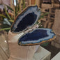 Superflott og vakker Blue Brazilian Blue Agat Butterfly ca. 8x6cm pr. vinge