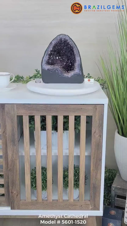 Extra Plus Quality Brazilian Amethyst Cathedral, 9.5kg and 24cm Tall #5601-1520