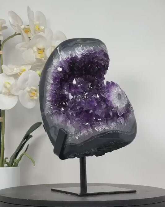 Natural Uruguayan amethyst Geode, Perfecto Home Center Piece - MWS1847, 28x14cm - 6,1kg
