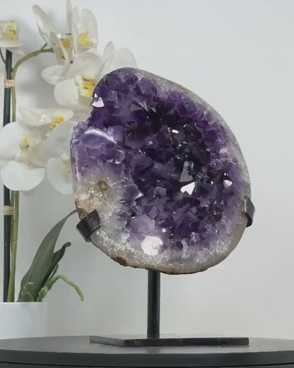 A Grade Amethyst Crystal Cluster with Large Deep Purple Crystals - MWS2032, 25x18cm - 3.5kg
