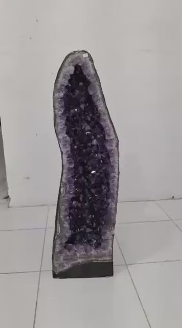 MÅNEDENS UTVALGTE / HIGH QUALITY PREMIUM BRAZILIAN AMETYST GEODE - Inntil 40% OFF + Fri Frakt - 53kg , 104cm - Extra Høy - Store spisser