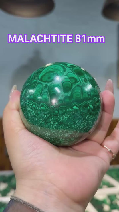 Superflott High Quality Malachite 80mm Sphere ( Krystallkule ) , XLarge